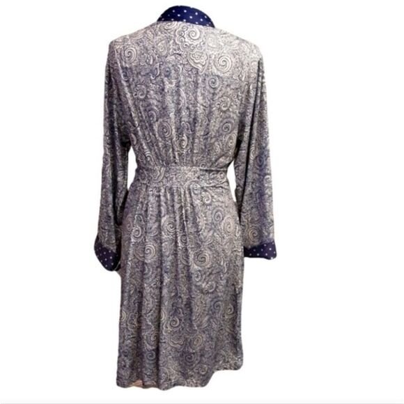 SAG HARBOR‎ Chemise and Robe Set Paisley and Polka Dot sz L - Picture 3 of 12